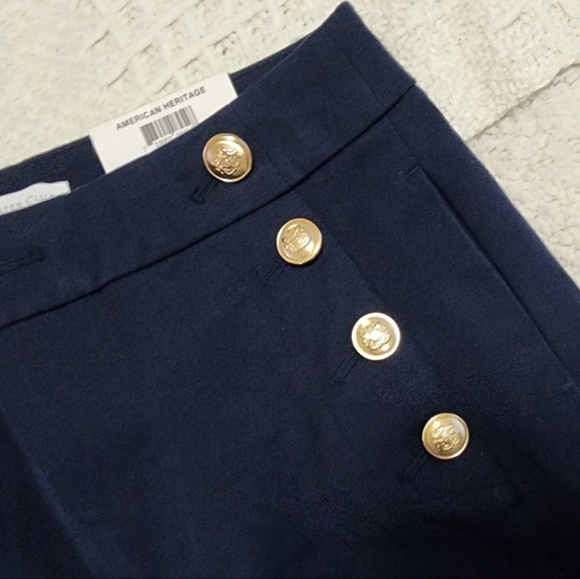 New Sailor Casual Wide Leg Pants with gold  front Buttons 👖 💙⛴️ - Picture 6 of 9